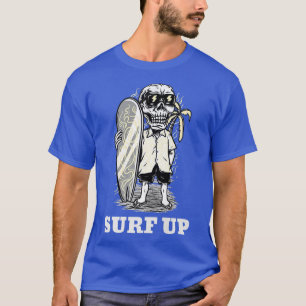 Surfen Sie Skelett am Strand T-Shirt