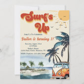 Surfen Sie Sun Shine Beach zum Geburtstag Einladung (Vorderseite)
