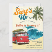 Surfen Sie Sun Shine Beach zum Geburtstag Einladung (Vorderseite)