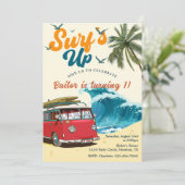 Surfen Sie Sun Shine Beach zum Geburtstag Einladung (Stehend Vorderseite)