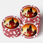 Surfen Sie Sunset Poker Chips für benutzerdefinier (Stapel)