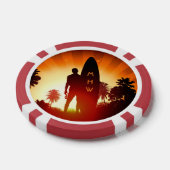 Surfen Sie Sunset Poker Chips für benutzerdefinier (Einzeln)