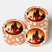 Surfen Sie Sunset Poker Chips für benutzerdefinier (Stapel)