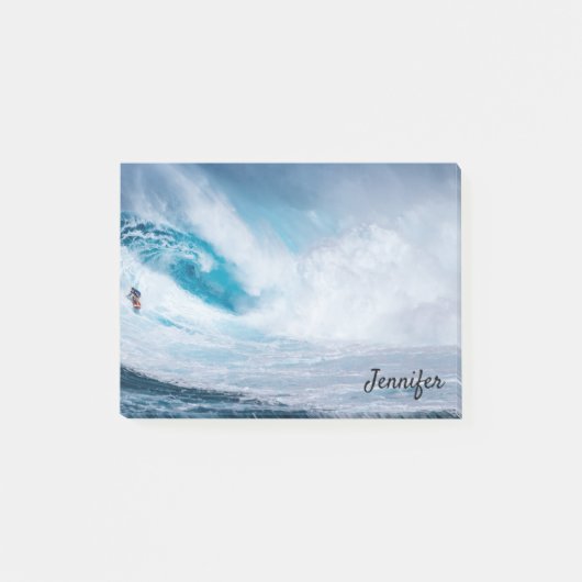 Surfen Sie über Surfbretter, DIY Name Zuhause Post-it Klebezettel (Vorderseite)