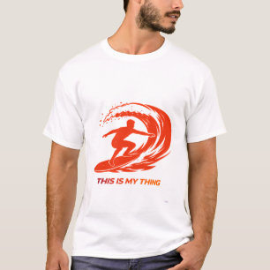 Surfen Silhouette Action Lifestyle Design T-Shirt
