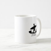 Surfen Silhouette Ride The Waves Abenteuer Design Kaffeetasse (VorderseiteRechts)