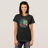 Surfen Skeleton Summer Vibes Beach Waves Sunset S T-Shirt (Vorne ganz)