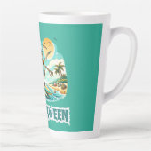 Surfen Skeleton Summerween Beach Vibes Milchtasse (Rechts)