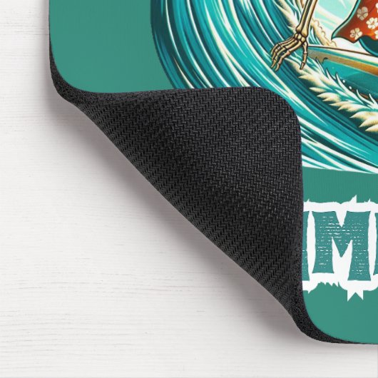 Surfen Skeleton Summerween Beach Vibes Mousepad (Ecke)