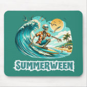 Surfen Skeleton Summerween Beach Vibes Mousepad (Vorne)
