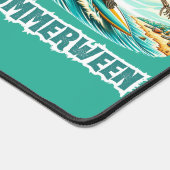 Surfen Skeleton Summerween Beach Vibes Schreibtischunterlage (Ecke)