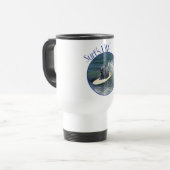 Surfen Skye Terrier Travel Mug Reisebecher (Vorderseite Links)