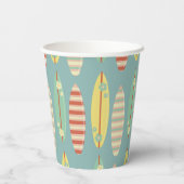 Surfen Sommer Retro Surf Boards Sommer Pappbecher (Rückseite)