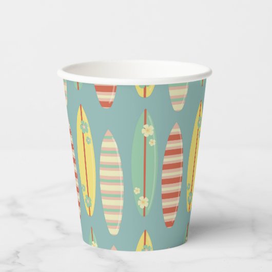 Surfen Sommer Retro Surf Boards Sommer Pappbecher (Vorderseite)