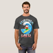 Surfen Sommer Weihnachten Hawaiianischer Surfer T-Shirt (Vorne ganz)