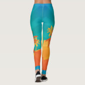 Surfen, Sonne und Himmel Leggings (Rückseite)