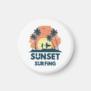 Surfen -Sonnenuntergang Surfen Magnet