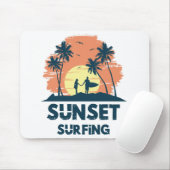 Surfen - Sonnenuntergang Surfen Mousepad (Mit Mouse)