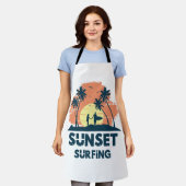 Surfen - Sonnenuntergang Surfen Schürze (Getragen)