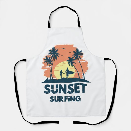 Surfen - Sonnenuntergang Surfen Schürze (Vorderseite)