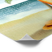 Surfen Strand - Windeln spät nachts Poster (Ecke)
