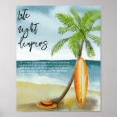 Surfen Strand - Windeln spät nachts Poster (Vorne)