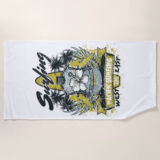 Surfen Strandtuch (Vorderseite)