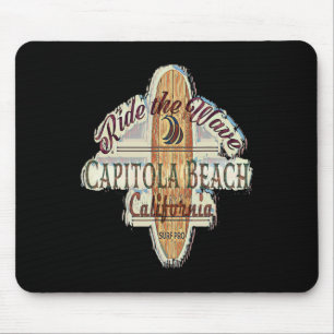 Surfen, Surfboard, Distressed Longboard Capitola Mousepad