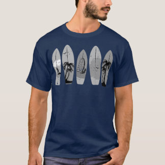 Surfen Surfbrett Vintage Klassisch Retro Surfer T-Shirt