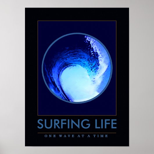 Surfen . Surfen . Eine Welle nach der anderen Poster (Vorne)