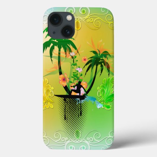 Surfen, Surfen mit Pflaume Case-Mate iPhone Hülle (Rückseite)