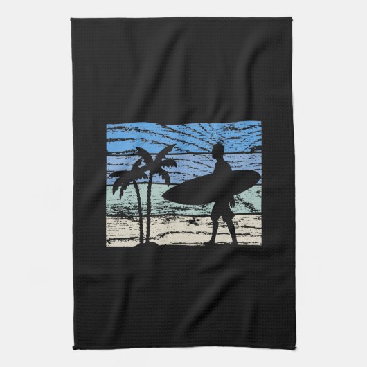 Surfen Surfer Geschirrtuch (Vertikal)
