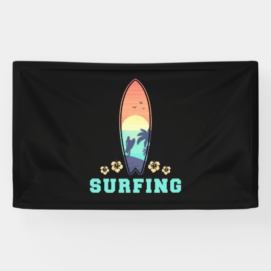 Surfen und Blume Banner (Horizontal)