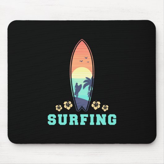Surfen und Blume Mousepad (Vorne)