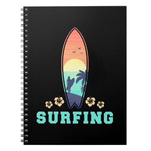 Surfen und Blume Notizblock (Vorderseite)