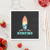 Surfen und Blume Serviette (Beispiel)