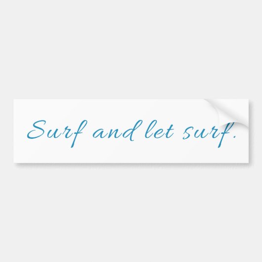 Surfen und Gelassen Surfen Autoaufkleber (Vorne)