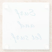 Surfen und Gelassen Surfen Glasuntersetzer (Rückseite)