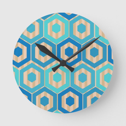 Surfen und Sand Runde Wanduhr (Vorderseite)