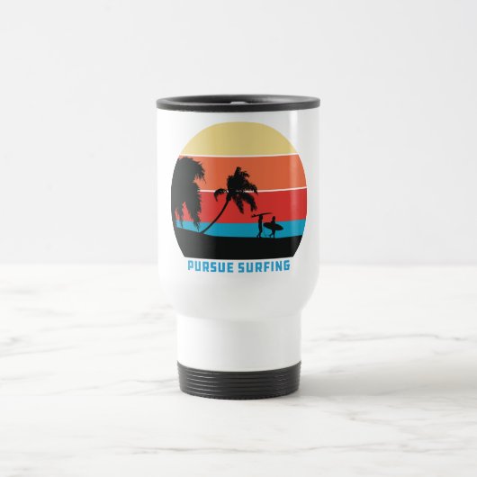 Surfen und Surfen von Fans Reisebecher (Mittel)