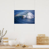 Surfen unter einem Regenbogen Poster (Küche)