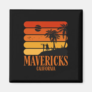 Surfen Vintag Mavericks Beach California Retro S Magnet