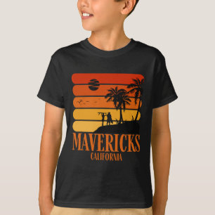 Surfen Vintag Mavericks Beach California Retro S T-Shirt