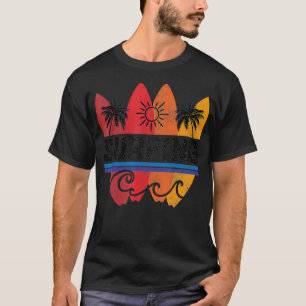 Surfen Vintag Surf Board Beach Vacation Surfer T-Shirt