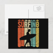 Surfen Vintage Postkarte (Vorne/Hinten)
