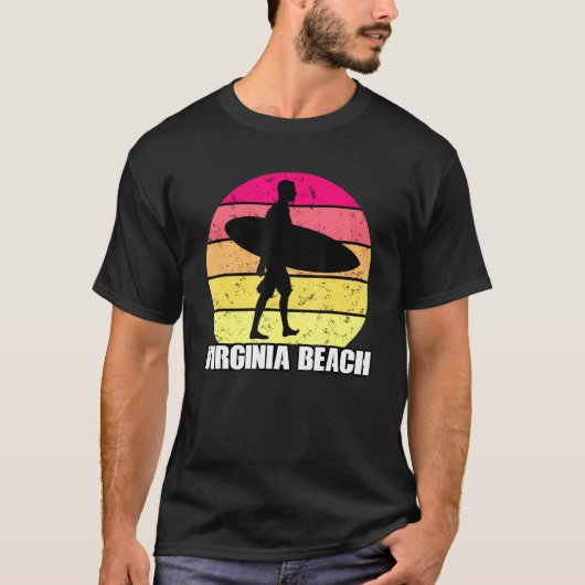 Surfen Virginia Beach Surfer Surf T-Shirt (Vorderseite)