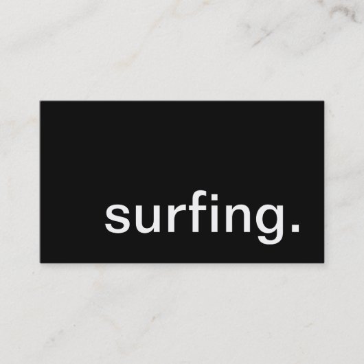 Surfen. Visitenkarte (Vorderseite)