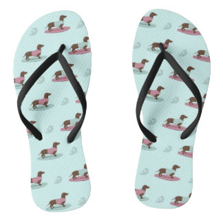 Surfen von Dackeln Flip Flops Badesandalen