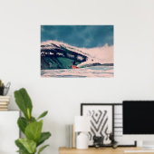 Surfen vor der Küste von Kalifornien Big Sur Poster (Heimbüro)