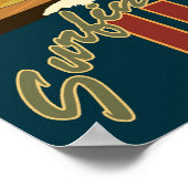 Surfen Waikiki - Honolulu, Hawaii Reiseplaner Poster (Ecke)